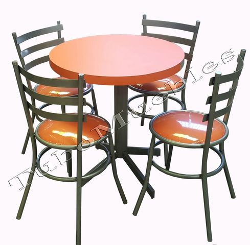 Juego de mesa moldura formaica y silla sol-fr