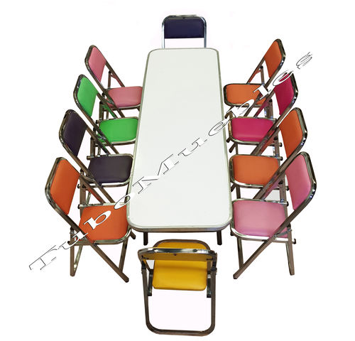 Juego Plegadizo Infantil Rectangular (tablón y 10 sillas plegables)